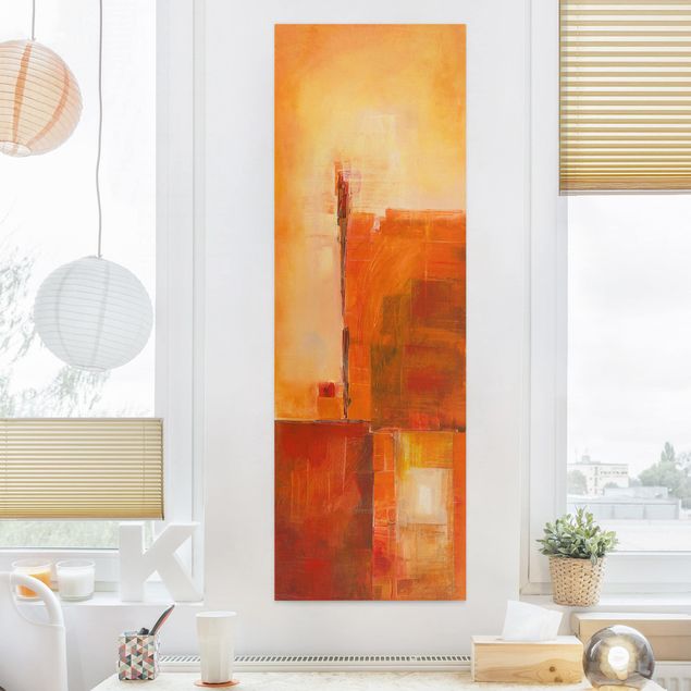 Leinwandbilder abstrakt Abstrakt Orange Braun