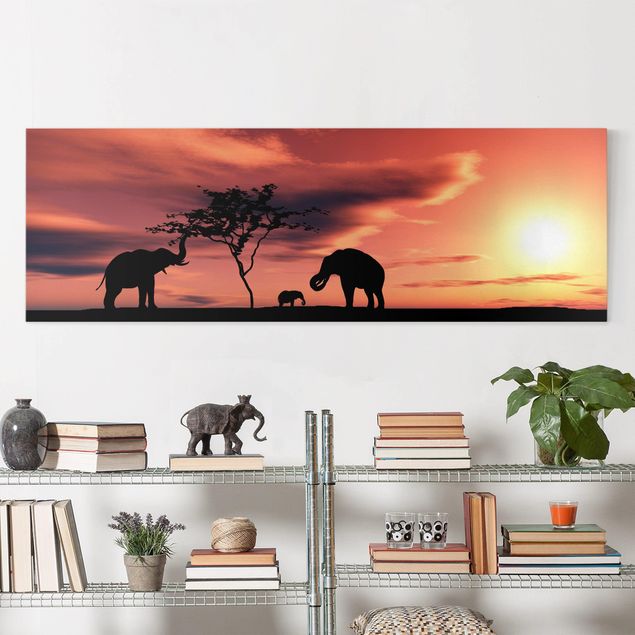 Elefant Leinwand African Elefant Family