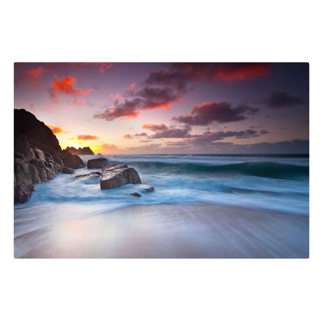 Leinwandbilder kaufen Am Meer in Cornwall
