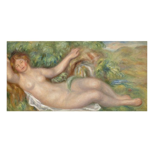 Leinwandbild - Auguste Renoir - Liegender Akt, die Quelle - Quer 2:1