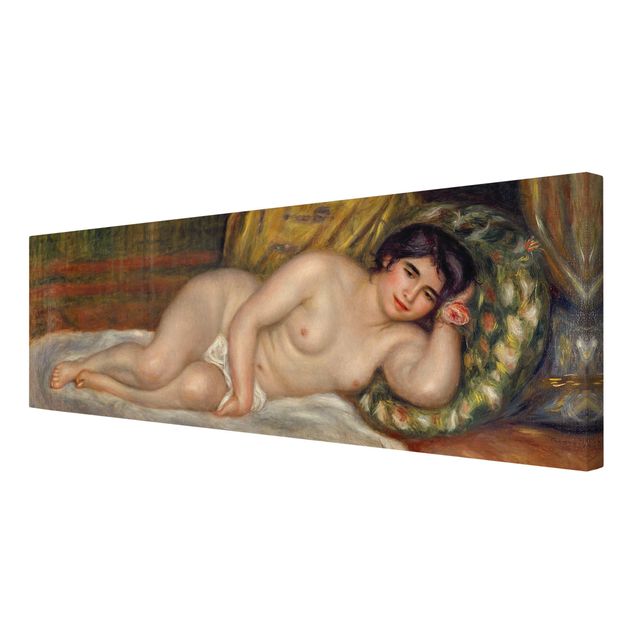 Leinwandbild - Auguste Renoir - Kunstdruck Liegender weiblicher Akt (Gabrielle) - Panorama Quer