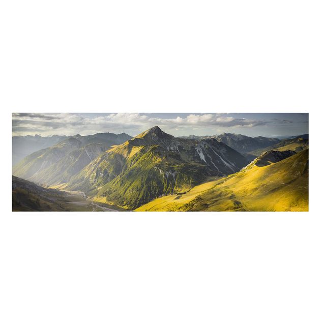Leinwandbilder kaufen Berge und Tal der Lechtaler Alpen in Tirol