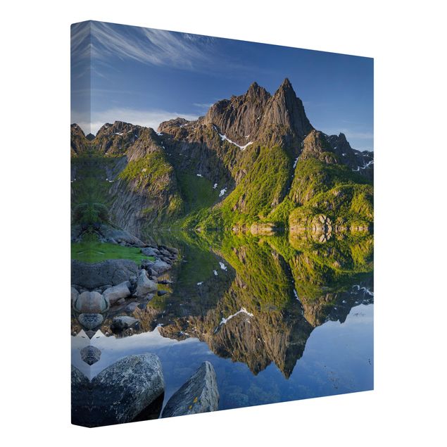 Rainer Mirau Berglandschaft mit Wasserspiegelung in Norwegen