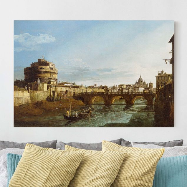Skyline Leinwandbild Bernardo Bellotto - Ansicht Roms in Richtung Westen