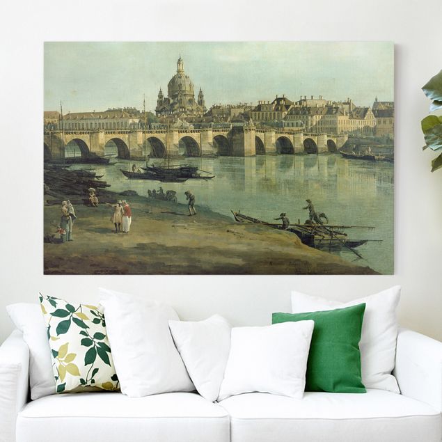 Skyline Leinwand Bernardo Bellotto - Dresden vom rechten Elbufer
