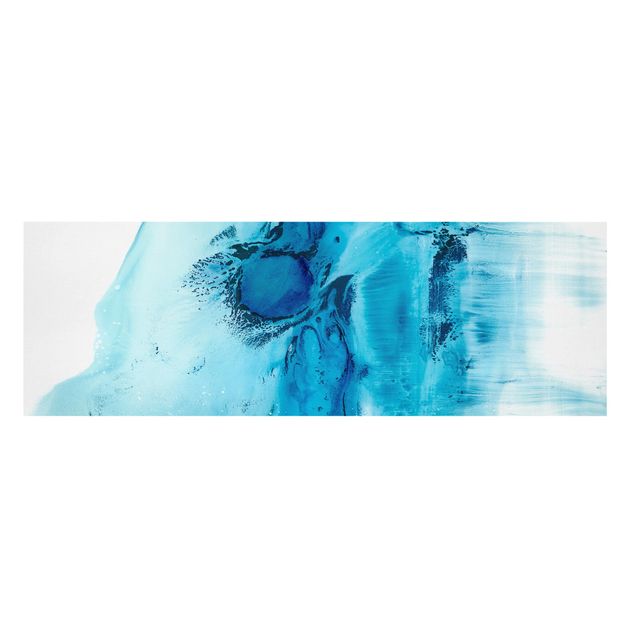 Leinwandbild - Blaue Strömung II - Panorama 1:3