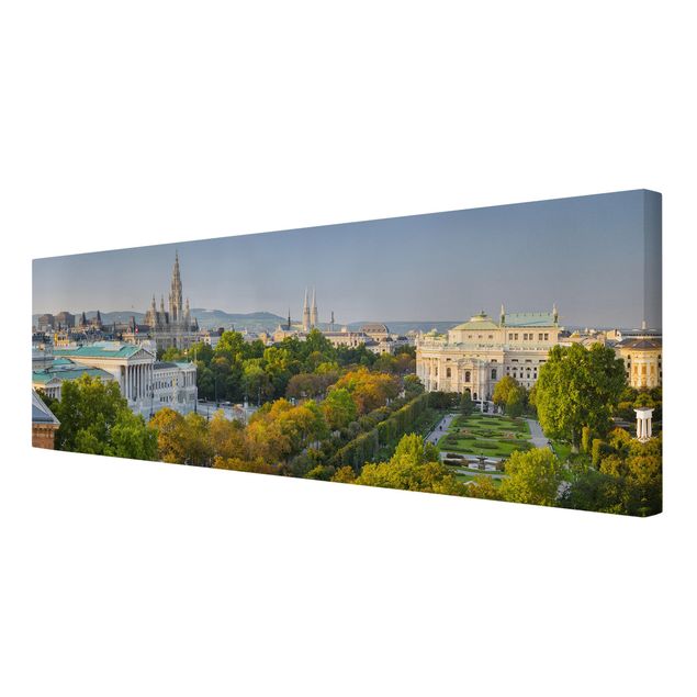 Leinwandbild - Blick über Wien - Panorama Quer