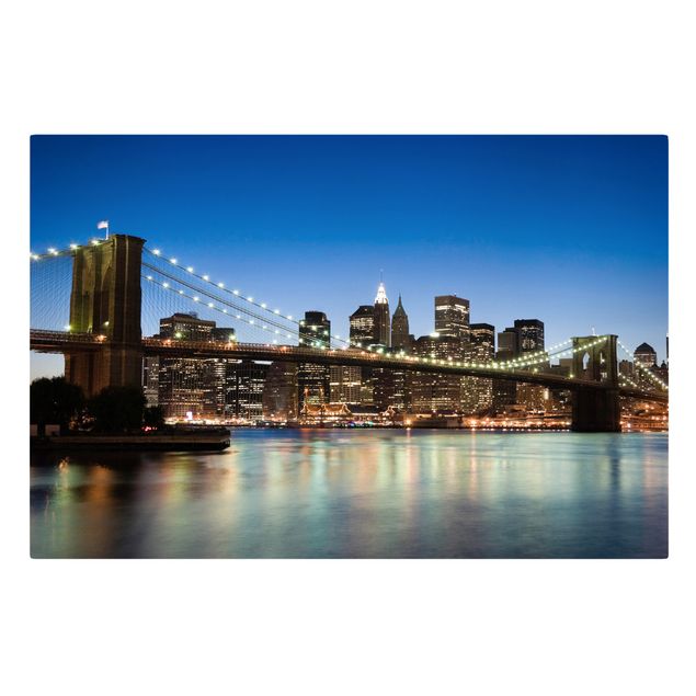 Leinwandbild - Brooklyn Brücke in New York - Quer 3:2