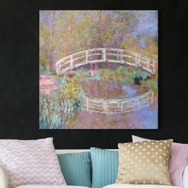 Leinwand Natur Claude Monet - Brücke Monets Garten