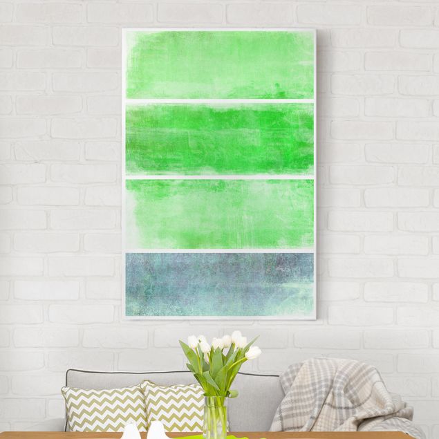 Leinwandbilder abstrakt Colour Harmony Green