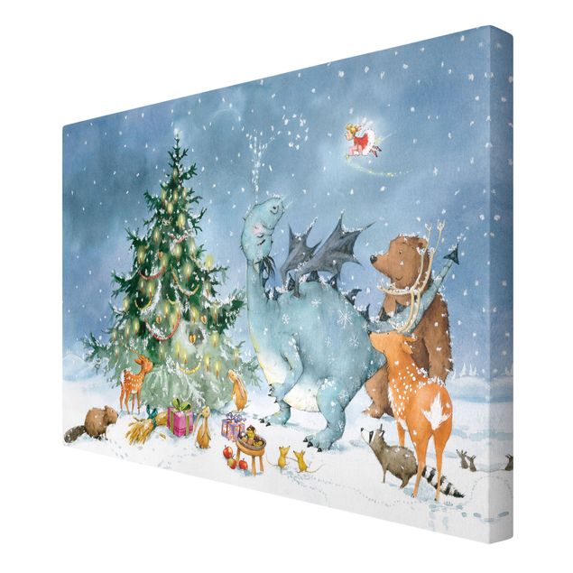 Leinwandbilder kaufen Wassili Waschbär - Das Weihnachtsfest