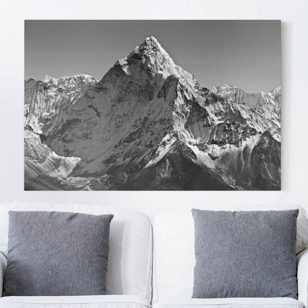 schwarz-weiß Bilder auf Leinwand Der Himalaya II
