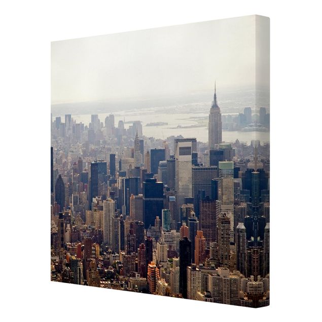 Leinwandbild - Der Morgen in New York - Quadrat 1:1