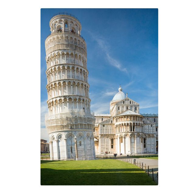 Leinwandbild - Der schiefe Turm von Pisa - Hoch 2:3