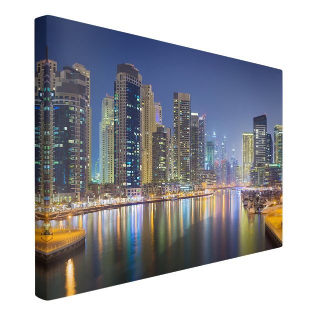 Leinwandbilder kaufen Dubai Nacht Skyline