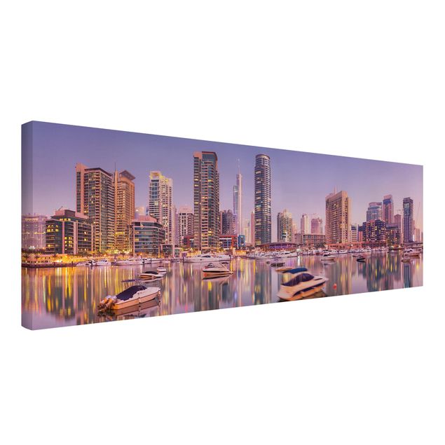 schöne Leinwandbilder Dubai Skyline und Marina