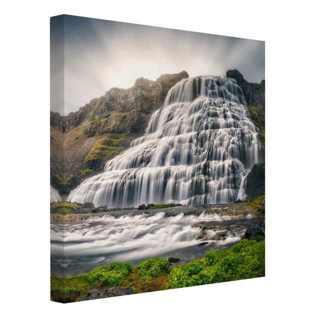 schöne Leinwandbilder Dynjandi Wasserfall