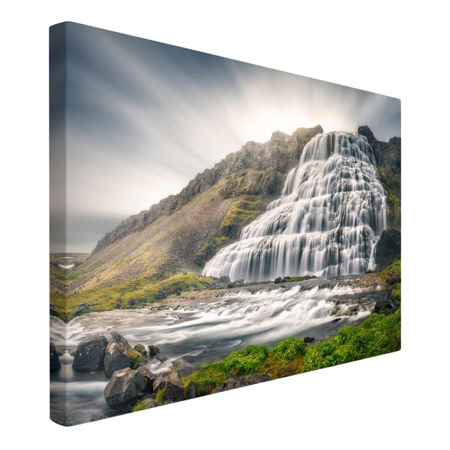 schöne Leinwandbilder Dynjandi Wasserfall