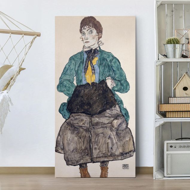 schöne Bilder Egon Schiele - Frau in grüner Bluse