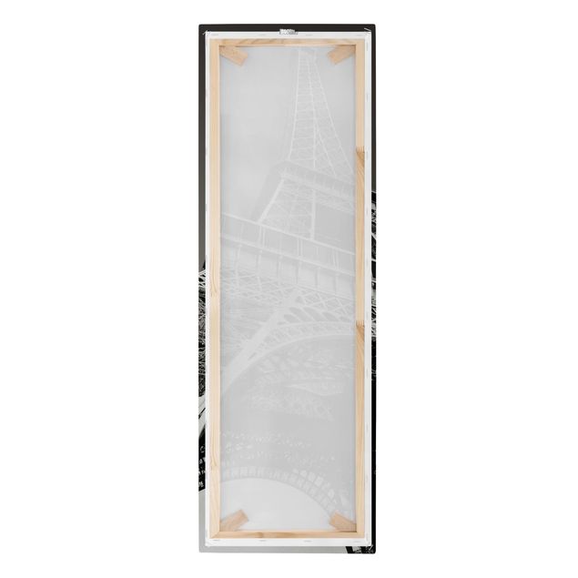 Leinwandbild - Eiffelturm - Panorama Hoch