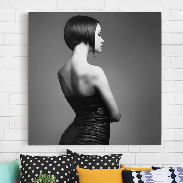 schwarz-weiß Bilder auf Leinwand Elegant Silhouette