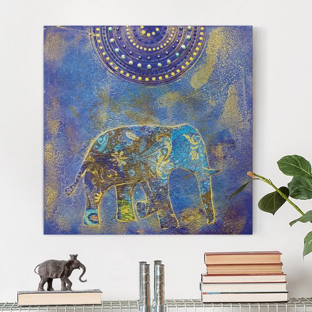 Leinwandbild Elefant Elephant in Marrakech
