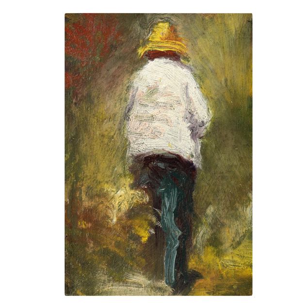 Leinwandbild - Emile Bernard - Vincent van Gogh wendet sich in Asnière seinem Motiv zu - Hoch 2:3