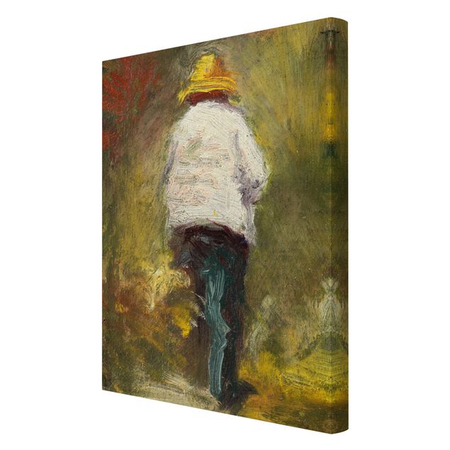 Leinwandbild - Emile Bernard - Vincent van Gogh wendet sich in Asnière seinem Motiv zu - Hoch 2:3