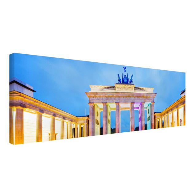schöne Leinwandbilder Erleuchtetes Brandenburger Tor