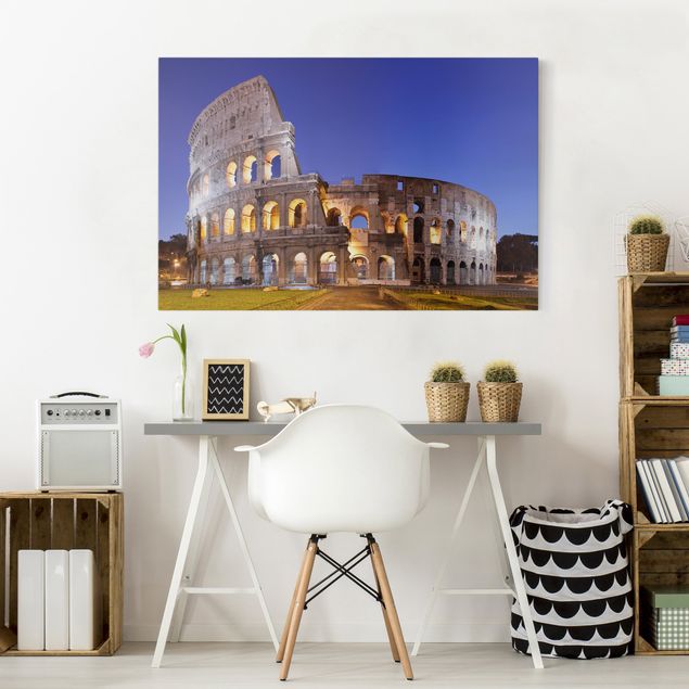 Leinwandbilder kaufen Erleuchtetes Kolosseum