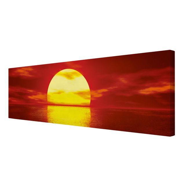 Leinwandbild - Fantastic Sunset - Panorama Quer