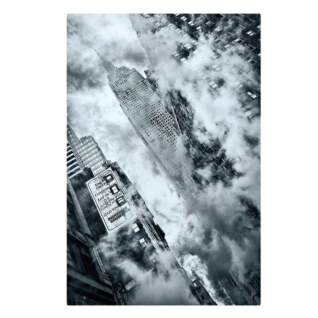 Leinwandbild - Fassade des Empire State Buildings - Quadrat 1:1