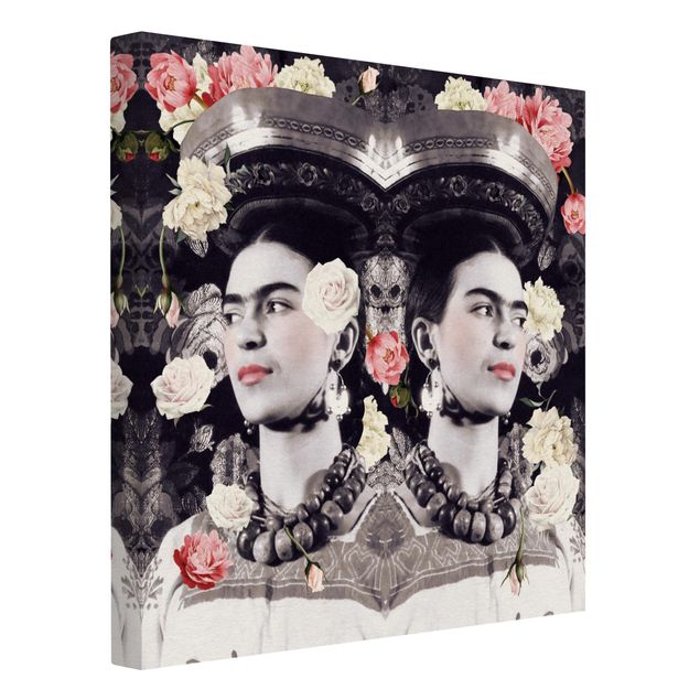 Leinwandbilder kaufen Frida Kahlo - Blumenflut