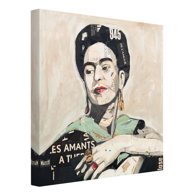 Leinwandbild - Frida Kahlo - Collage No.4 - Quadrat 1:1