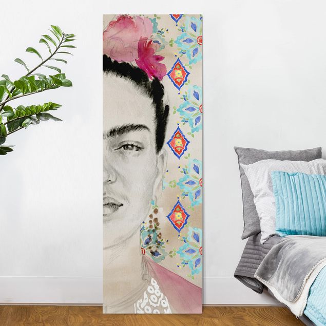 schöne Bilder Frida mit rosa Blüten I