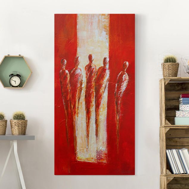 Bilder abstrakt Petra Schüßler - Fünf Figuren in Rot 02