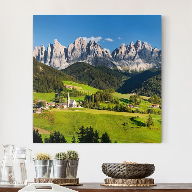 Leinwandbilder Naturmotive Geislerspitzen in Südtirol