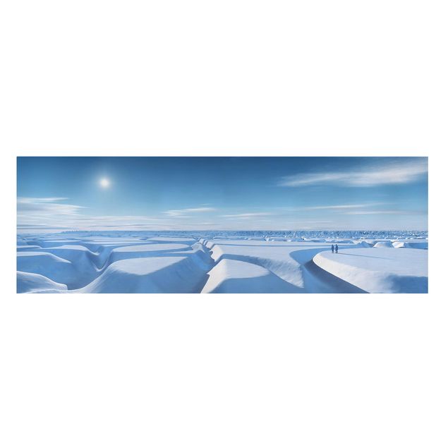 Leinwandbild - Gletscherlauf - Panorama Quer