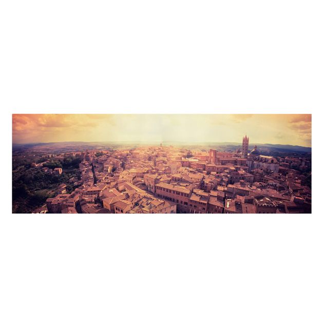 Leinwandbild - Good Morning Siena - Panorama Quer