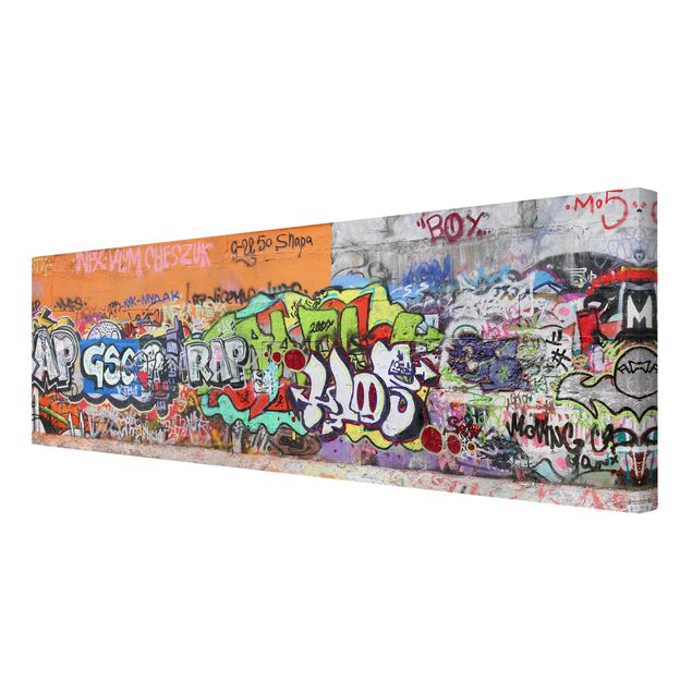 Leinwandbild - Graffiti - Panorama Quer