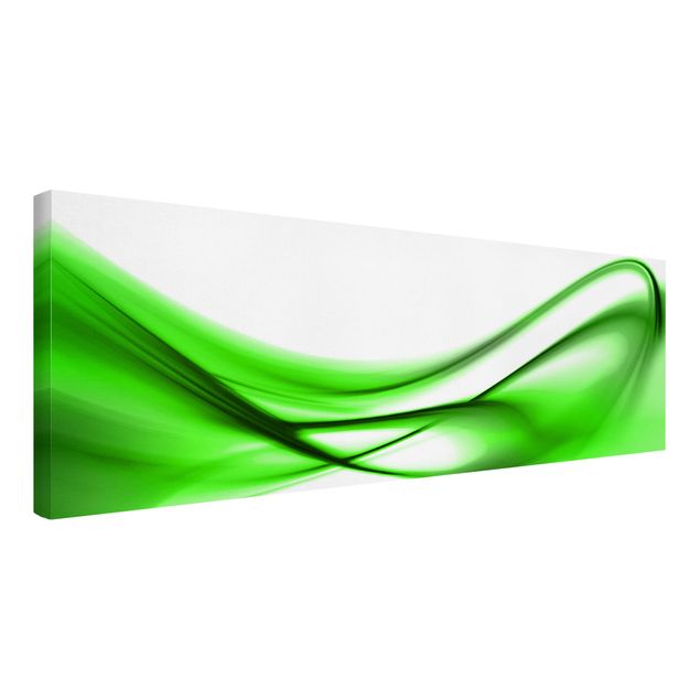 Leinwandbild - Green Touch - Panorama Quer