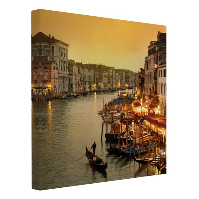 Leinwandbild - Großer Kanal von Venedig - Quadrat 1:1