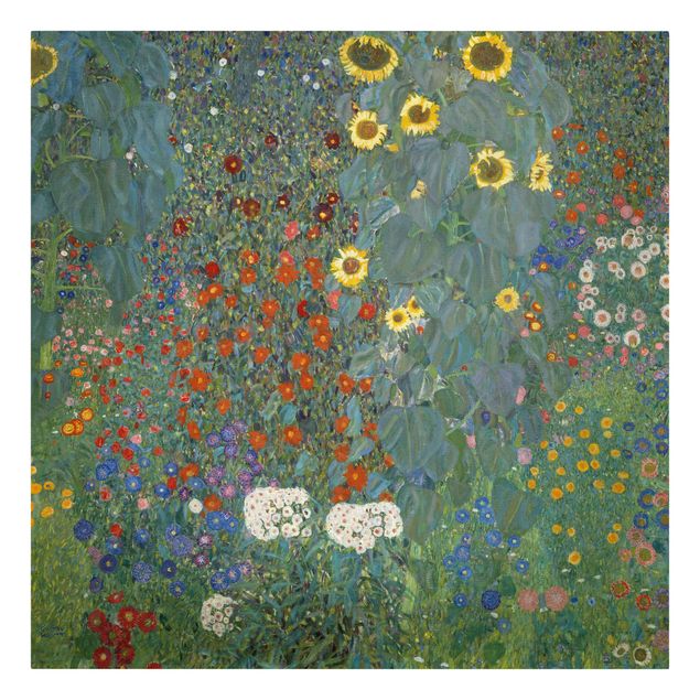 Wandbilder Gustav Klimt - Garten Sonnenblumen