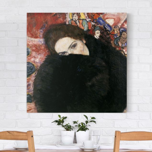 Bilder Jugendstil Gustav Klimt - Dame mit Muff
