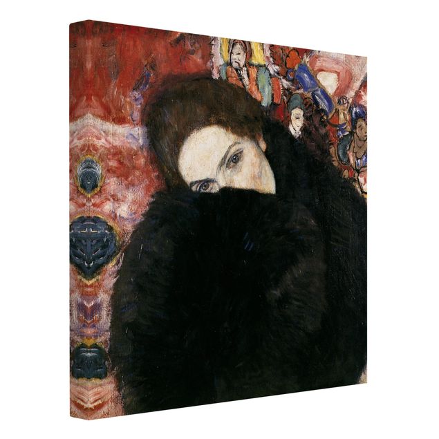 schöne Bilder Gustav Klimt - Dame mit Muff
