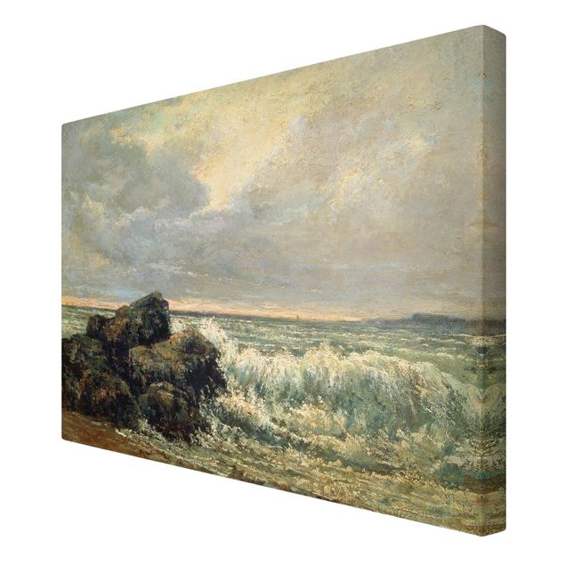 Leinwandbild - Gustave Courbet - Die Welle - Quer 3:2-60x40