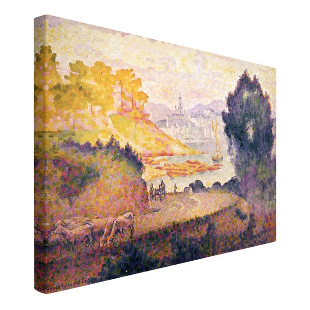 Leinwandbild - Henri Edmond Cross - Aussicht auf Menton - Quer 3:2-60x40