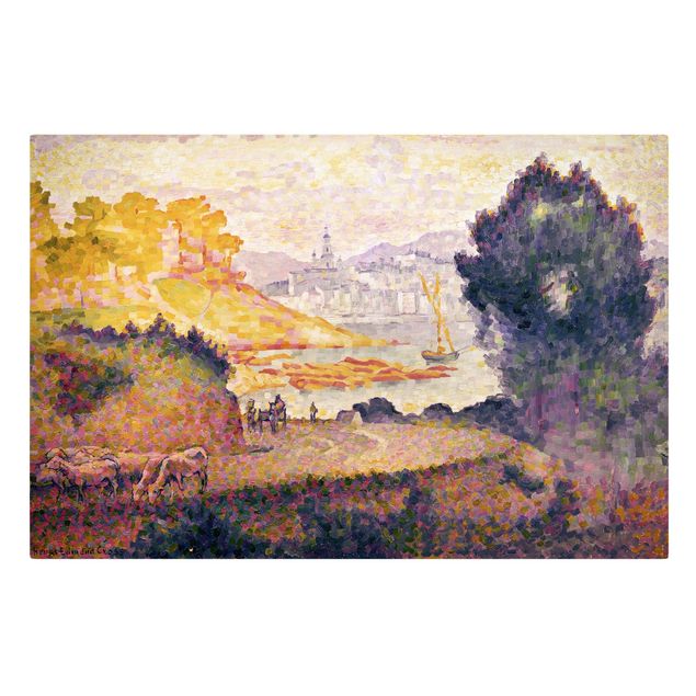 Leinwandbild - Henri Edmond Cross - Aussicht auf Menton - Quer 3:2-60x40