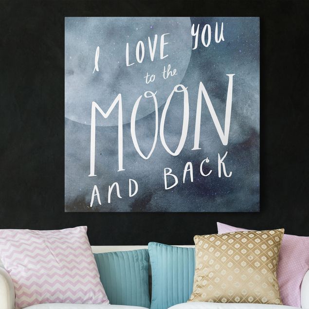 Leinwandbilder modern Himmlische Liebe - Mond