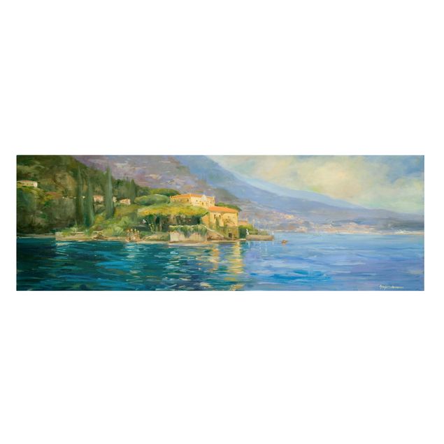 Leinwandbild - Italienische Landschaft - Meer - Panorama 1:3